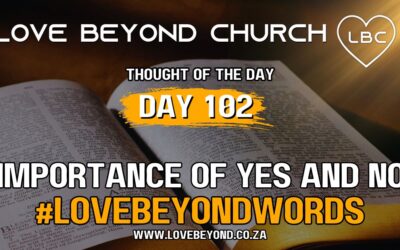 Day 102 Importance of Yes and No