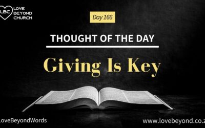 Day 166 Giving Is Key