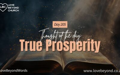 Day 205 True Prosperity