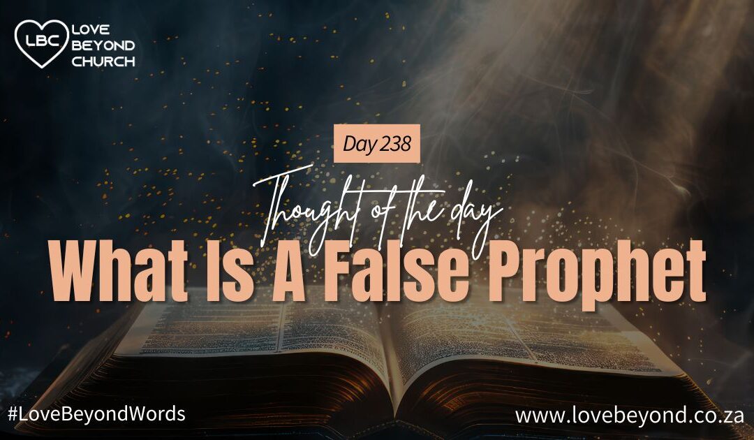 Day 238 What Is A False Prophet